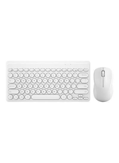 اشتري مجموعة مكونة من لوحة مفاتيح وماوس أبيض في السعودية