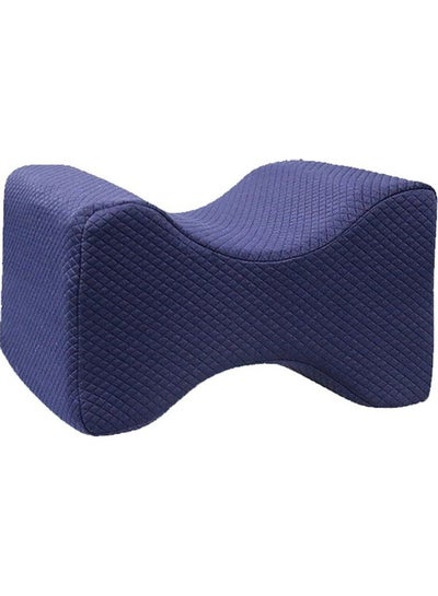 Buy Memory Foam Knee Pillow Navy Blue 26x20.5x15.5cm in UAE