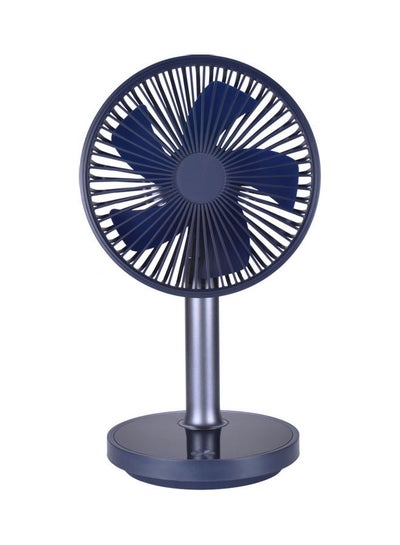 Buy Adjustable Table Fan With LED Light LJQ-117 Blue in Saudi Arabia