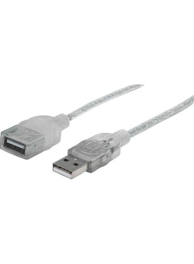 Buy Ultra Thin High Speed Type-A Male To Type-A Female Extension Cable Silver in Egypt