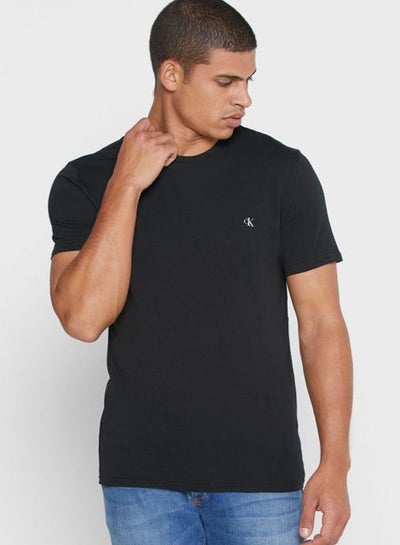 Buy 2 Pack Essential Crew Neck T-Shirt Black in UAE