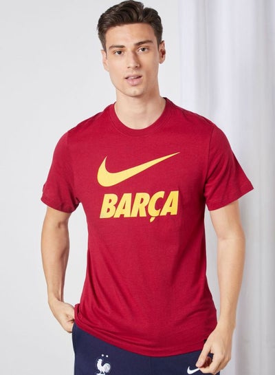 Barcelona Nike Women's Evergreen Crest T-Shirt - Red