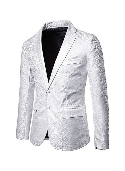 Buy Embossed Craft Blazer White in Saudi Arabia