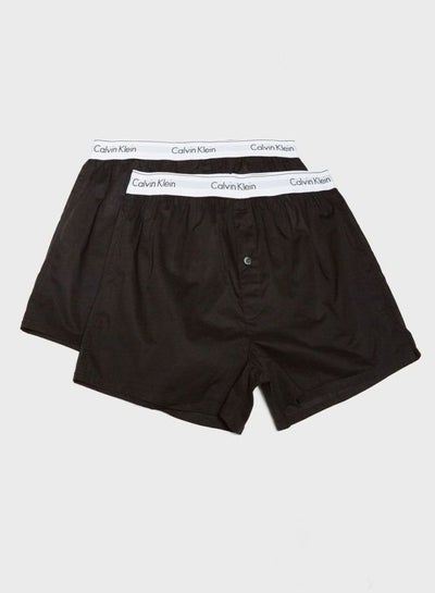 اشتري Pack Of 2 Boxers Black/White في الامارات