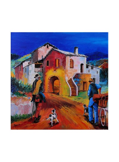 Buy Bonamaison Decorative Canvas People Painting Multicolour 40x40cm in Egypt