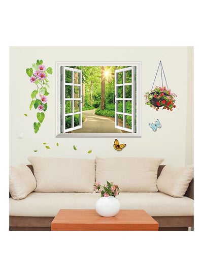 Buy Fake Window Shade Living Room Home Decoration Paste Multicolour 90x60cm in Egypt