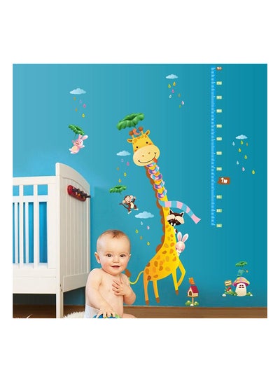 اشتري ملصق جداري قابل للإزالة ضد الماء بطبعة زرافة لقياس الطول مناسب لتزيين غرفة الأطفال متعدد الألوان 60x90سم في مصر