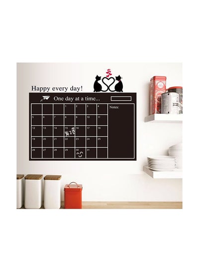 Buy Grid Calendar Blackboard Wall Sticker Multicolour 60x95cm in Egypt