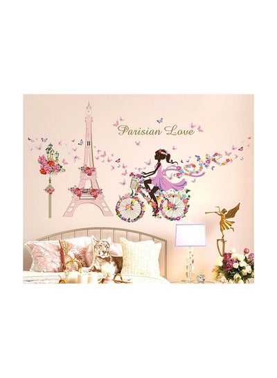 Buy DIY Flower Fairy Bicycle Tower Girl Bedroom Living Room Cafe Decoration Wall Sticker Multicolour in Egypt