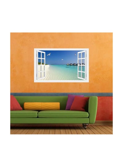 Fake Window Seagull Beach Sea Fresh Air Home Decoration Stickers ...