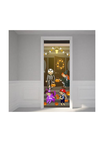 Buy Halloween Horrible 3D Wall Door Sticker Multicolour 75x200cm in Egypt