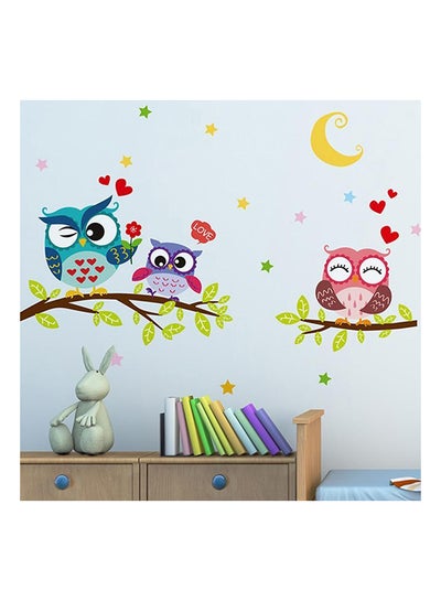 Buy Owl Animal Print Children Room Bedroom Decoration Sticker Wallpaper Multicolour 65x35cm in Egypt