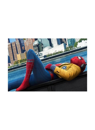 Buy Spiderman Print Canvas Painting Multicolour 94x185cm in Egypt