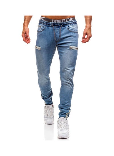 اشتري Denim Trousers Light Blue في الامارات