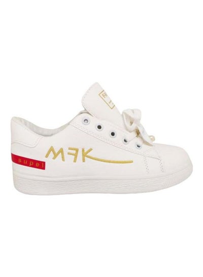 Buy Lace Up Low Top Sneakers White in Egypt