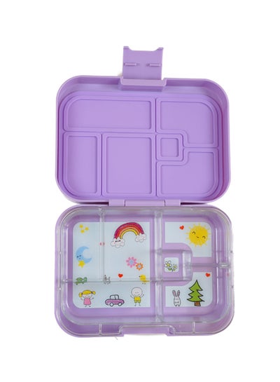 اشتري Bento Box Compact Durable Leak Proof Lunchbox With 6 Compartments أرجواني 22x16x5.5سم في السعودية