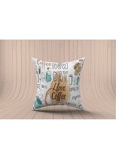 Buy Decorative Printed Cushion Cover Fabric Multicolour 40x40cm in Egypt