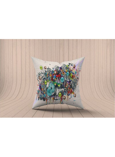 Buy Decorative Printed Cushion Cover fabric Multicolour 40x40cm in Egypt