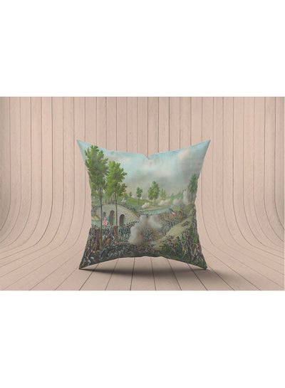 Buy Decorative Printed  Cushion Cover Fabric fabric Multicolour 40x40cm in Egypt