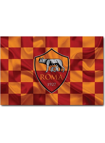 Buy Roma FC Wall Art Orange/Red/Grey 40x60cm in UAE