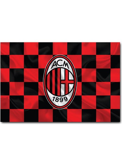 Buy AC Milan FC Wall Art Red/Black 40x60cm in UAE