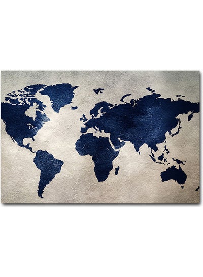 Buy World Map Printed Wall Art Multicolour 40x60cm in UAE