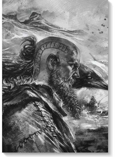 Buy Ragnar Vikings Wall Art Multicolour 40x60cm in Saudi Arabia