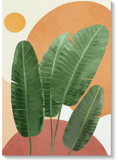 Buy Leaves Printed Wall Art Multicolour 40x60cm in Saudi Arabia