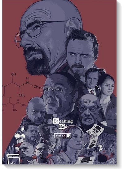 Buy Walter White Breaking Bad Series Wall Art Multicolour 40x60cm in Saudi Arabia