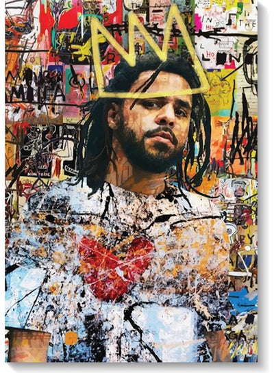 اشتري "لوحة فنية لمغني الراب"J. Cole" متعدد الألوان 40x60سم في الامارات