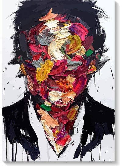 Buy Man Face Colour Themed Wall Art Painting Multicolour 40x60cm in UAE