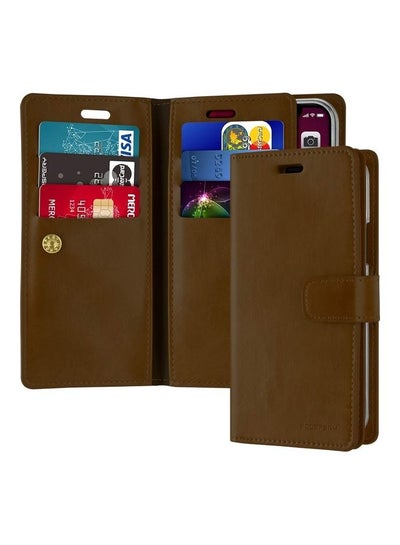 اشتري iPhone 12 & 12 Pro  Leather Protection Flip Cover Wallet Case 6.1بوصة بني في السعودية