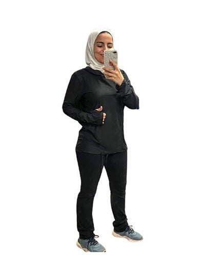 Buy Dri Fit Long Sleeve Hoodie Sweat Shirt Black in Egypt