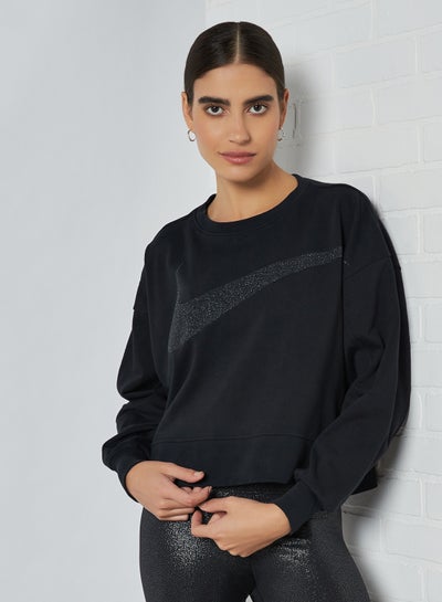 nike training get fit fleece sparkle sweatshirt