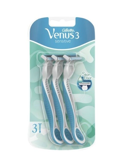 Buy 3-Piece Venus 3  Senstivie Manual Razor blue 20cm in Egypt