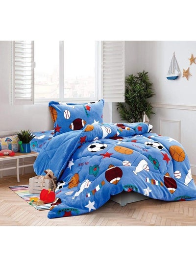 Buy 3-Piece Kids Winter Comforter Set Single Szie Polyester Multicolour 210x160cm in Saudi Arabia