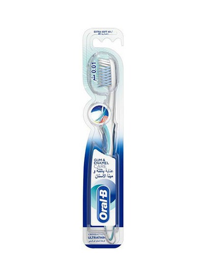 Buy Gum And Enamel Extra Soft Ultra ThinToothbrush White/Blue One Size in Egypt