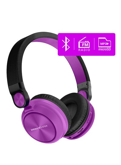 Buy Headphones BT Urban 2 Radio (MP3 Micro SD player, Radio, Bluetooth) Violet in Saudi Arabia