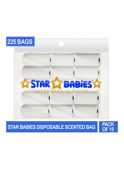 Buy Scented Bag Pack Of 15-White (225Bags)-Regular in UAE