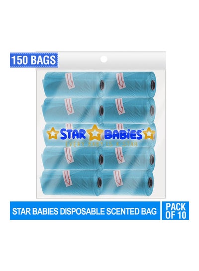 Buy Scented Bag Pack Of 10-Blue (150 Bags)-Regular in UAE