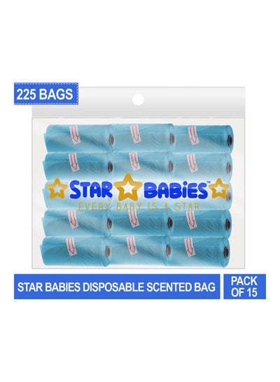 Buy Scented Bag Pack Of 15-Blue (225 Bags)-Regular in UAE