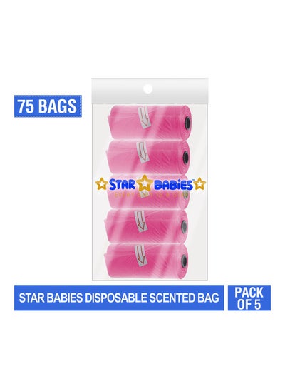 Buy Scented Bag Pack Of 5 - Pink (75 Bags)-Regular in UAE