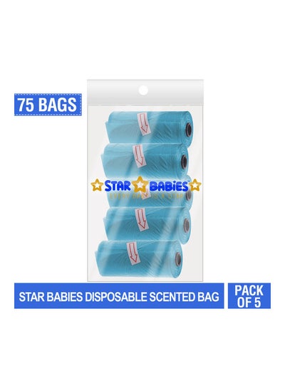 Buy Scented Bag Pack Of 5 - Blue (75 Bags)-Regular in UAE