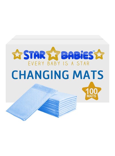 Buy Pack Of 100 Disposable Changing Mats - Blue in UAE