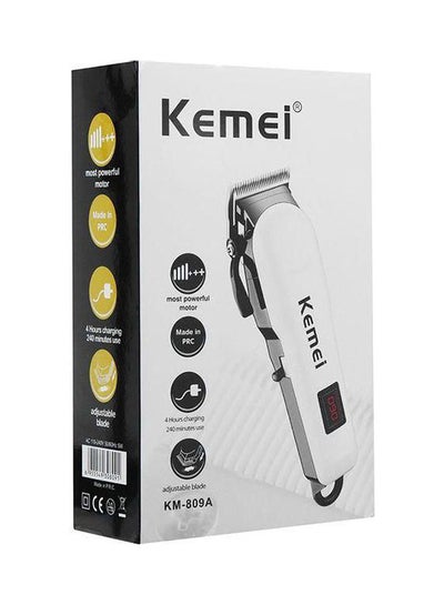 Buy KM-809A Electric Trimmer White/Black in Egypt