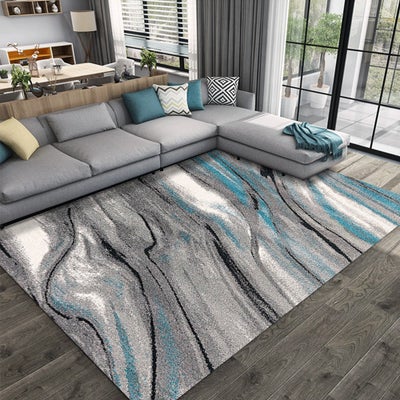 اشتري Modern Style Abstract Print Living Room Bedroom Anti-Slip Fashion Carpet multicolour 60*90(W*L)cmcm في السعودية