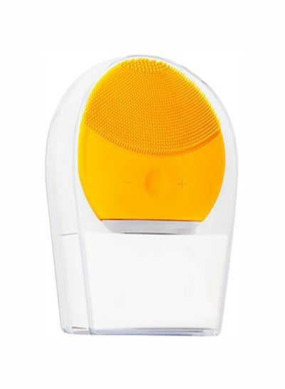 Buy Ultrasonic Silicone Facial Cleanser Brush Yellow in Egypt