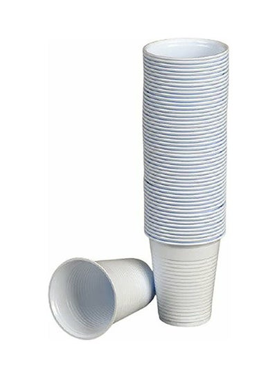 Buy 50-Piece Water Cups White in Saudi Arabia