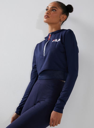 Buy Mesh Liner Hoodie Navy in UAE