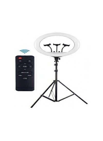 Buy 3-Piece Portable Led Ring Light With Tripod Stand Black/White in Egypt